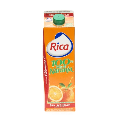 Jugo De Naranja Sin Azucar 100% Rica 32 Onz