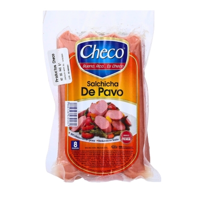 Salchica de Hot Dog de Pavo Checo 8 Und/Paq