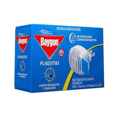 Insecticida Sólido en Placas de Uso Doméstico Baygon Aparato + Refill