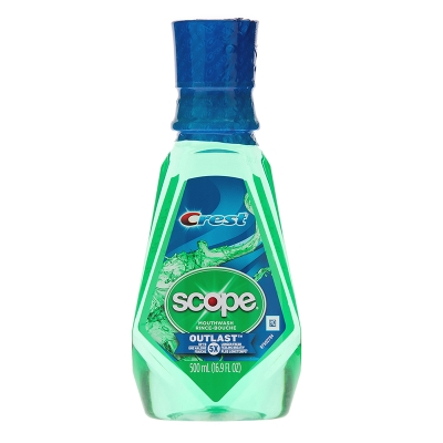 Enjuague Bucal Larga Duracion Sabor Menta Crest Scope 500 Ml