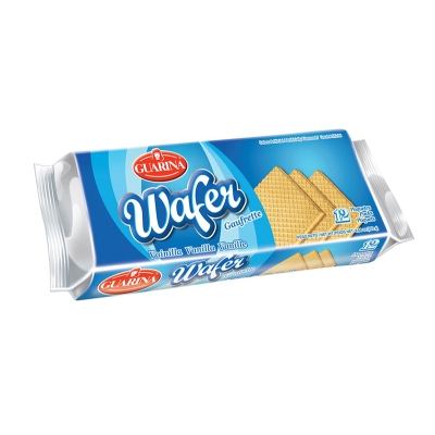 Galleta Waffer Sabor Vainilla Guarina 10.6 Onz 12 Und/Paq