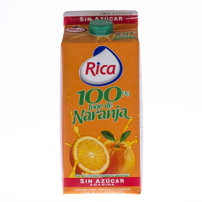 Jugo De Naranja Sin Azucar 100% Rica 59 Onz