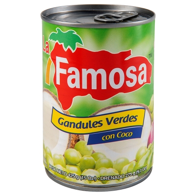 Guandules Verdes Con Coco La Famosa 15 Onz