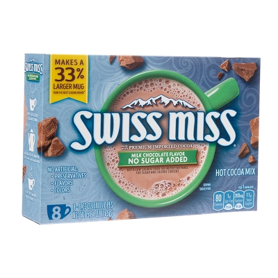 Mezcla De Cacao Caliente Sin Azucar Añadido Swiss Miss 8 Sobres
