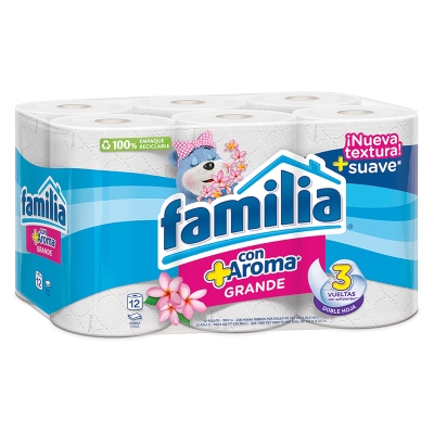 Papel Higiénico Grande Aroma Max Familia 12 Und/Paq