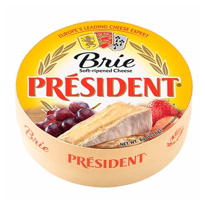 Queso Brie Plain President 8 Onz