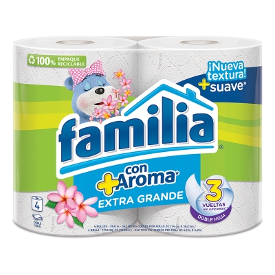 Papel Higiénico Extra Grande Aroma Max Familia 4 Und/Paq