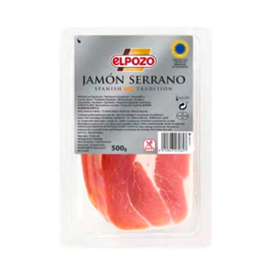 Jamon Serrano Loncheado ElPozo 500 Gr
