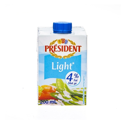 Crema De Leche Light President 20 Cl