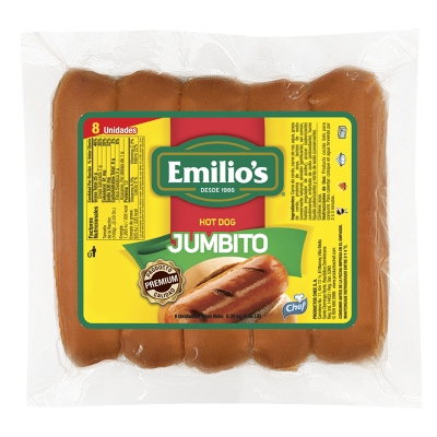 Salchichas Para Hot Dog Emilio'S Jumbito 8 Und/Paq