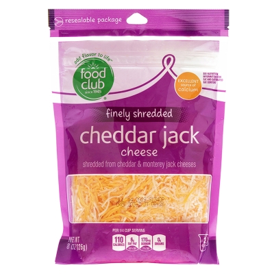 Queso Cheddar Jack Rallado Food Club 8 Onz