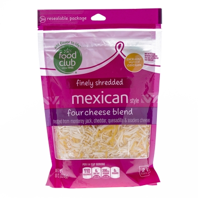 Queso Mexican Blend Shredded Food Club 8 Onz