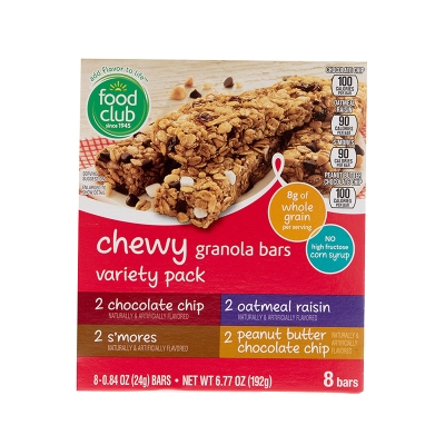 Barra de Granola Chewy Variado Food Club 8 Und/Paq