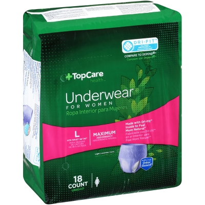 Toallas Sanitarias Para Incontinencia Large Top Care 18 Und/Paq