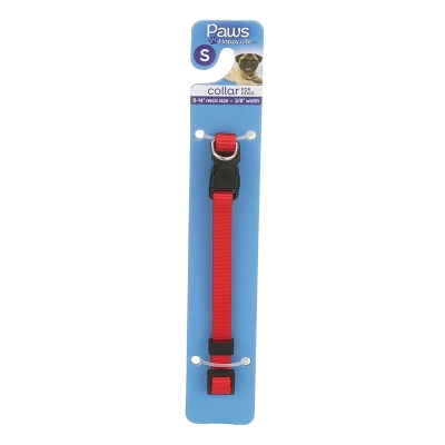 Collar Rojo Pequeño Ajustable Para Perro Paws Premium