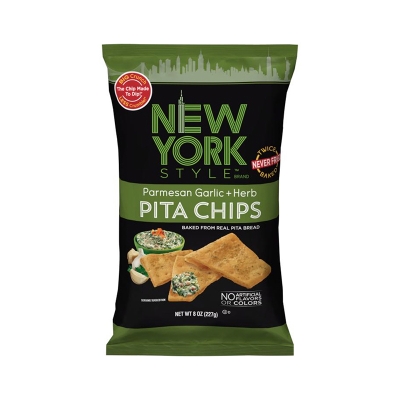 Pita Chips Garlic Parmesan & Herbs New York Style 8 Onz