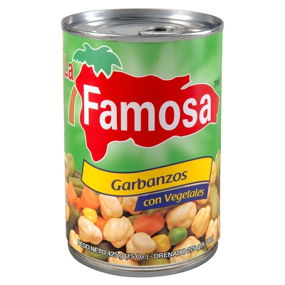 Garbanzos Con Vegetales La Famosa 15 Onz