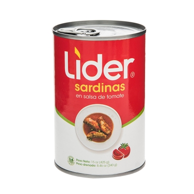 Sardina En Salsa De Tomate Lider 15 Onz