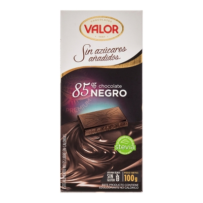 Chocolate Negro 85% Cacao Sin Azúcar Valor 100 Gr