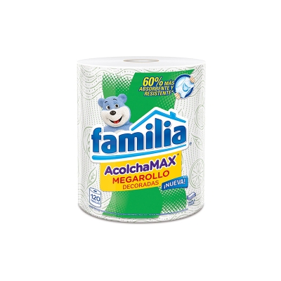 Papel Toalla Acolchamax Megarollo Decorado Familia 1 Und/Paq