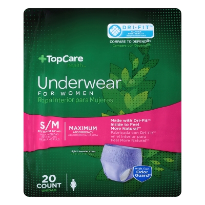 Pañales Para Incontinencia Mujer S-M Top Care 20 Und/Paq