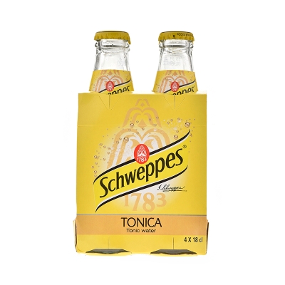 Agua Tónica Schweppes 18 Cl, 4 Und/Paq