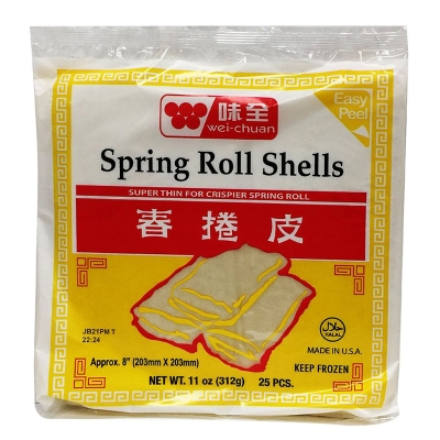 Masa De Spring Roll Wei-Chuan 11 Onz, 25 Und/Paq
