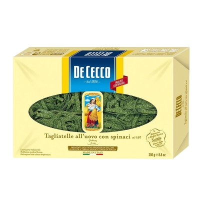 Pasta Tagliatelle Con Espinacas De Cecco 250 Gr