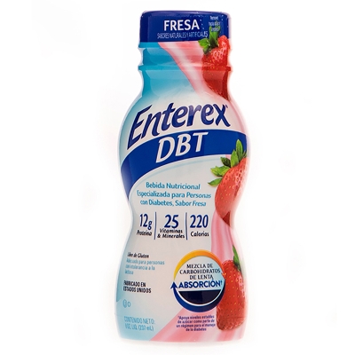 Suplemento Liquido Para Diabeticos Sabor Fresa Enterex 8 Onz