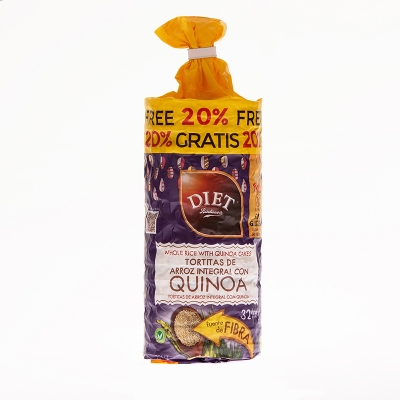 Tortita Integral De Arroz Y Quinoa Sin Gluten Diet 130 Gr