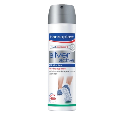 Desodorante en Spray Antitranspirante Para Pies Silver Active Hansaplast 150 Ml