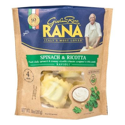 Pasta Ravioli Espinaca Y Ricota Rana 10 Onz