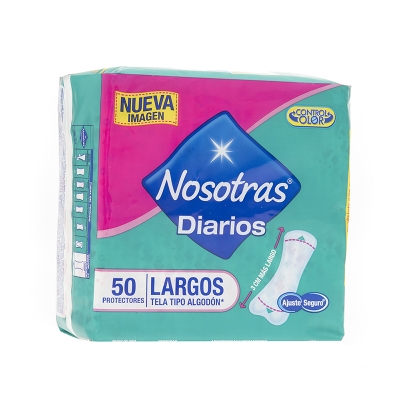 Protectores Diarios Largos Nosotras 50 Und/Paq