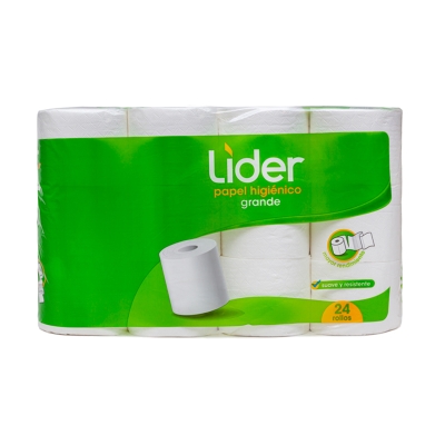 Papel Higiénico Grande Lider 24 Und/Paq