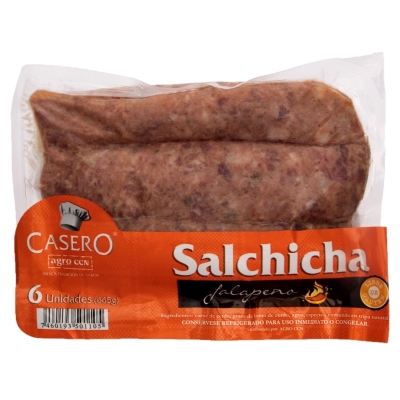 Salchicha Parrillera Con Jalapeño Casero 665 Gr