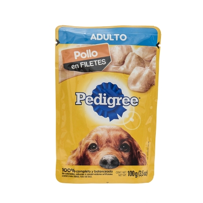 Alimento Humedo De Pollo Para Perros Adultos Pedigree 100 Gr