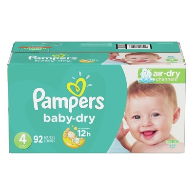 Pañales Etapa 4 Pampers Baby Dry 92 Und/Paq