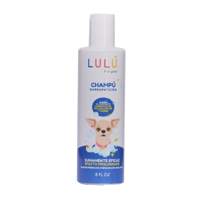 Shampoo Para Perros Garrapaticida Lulú 8 Onz