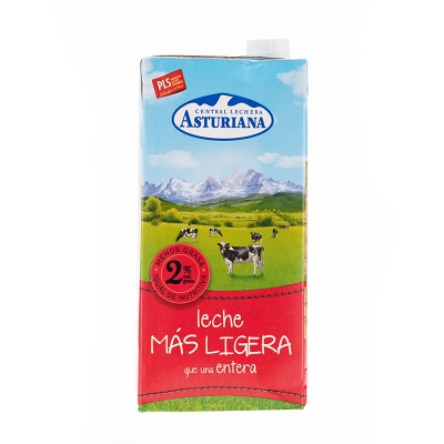 Leche Entera Ligera 2% Grasa Asturiana 1 Lt