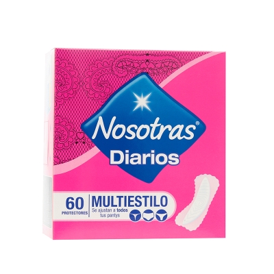 Protectores Diarios Multiestilo Nosotras 60 Und/Paq