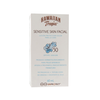 Protector Solar Facial Sensitive Skin Spf 50 Hawaiian Tropic 60 Ml