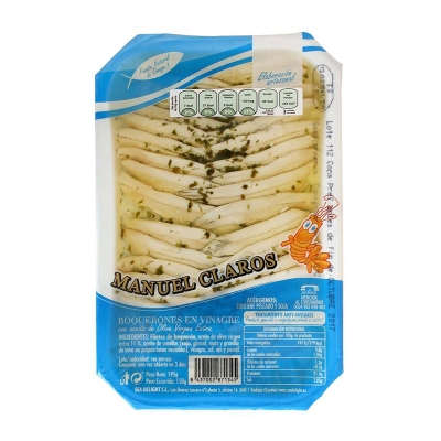 Boquerones En Vinagre Y Aceite De Oliva Manuel Claros 100 Gr