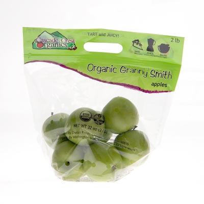 Manzana Verde Organica, Paq. De 2 Lb (Aprox. 10 A 12 Manzanas)