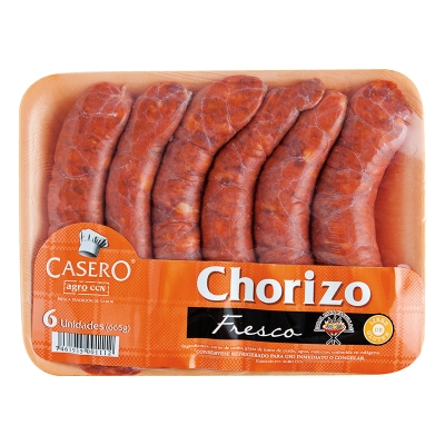 Chorizo Fresco Casero 665 Gr 6 Und/Paq