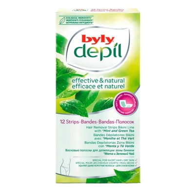 Papeles Depilatorios Bikini Menta Y Té Verde Byly