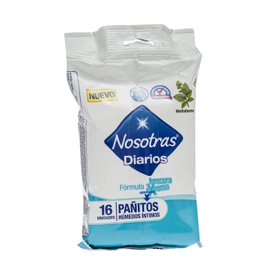 Pañitos Humedos Frescura Extrema Nosotras 16 Und/Paq