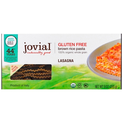 Pasta Lasagna De Arroz Integral Organico Jovial 9 Onz