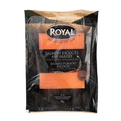 Salmon Ahumado Al Whisky Congelado Royal 80 Gr