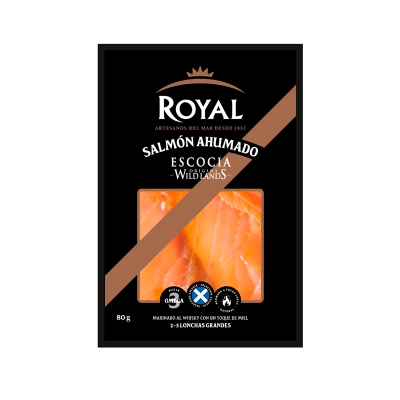 Salmon Ahumado Al Whisky Congelado Royal 80 Gr