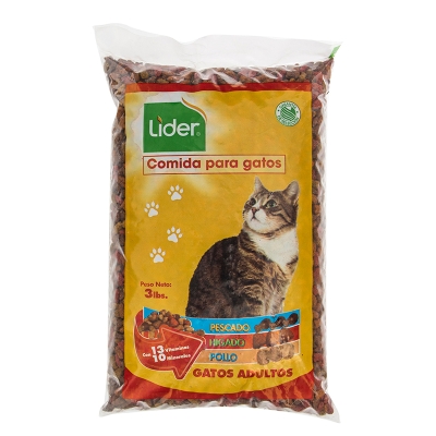 Alimento Seco Para Gatos Líder 3 Lb